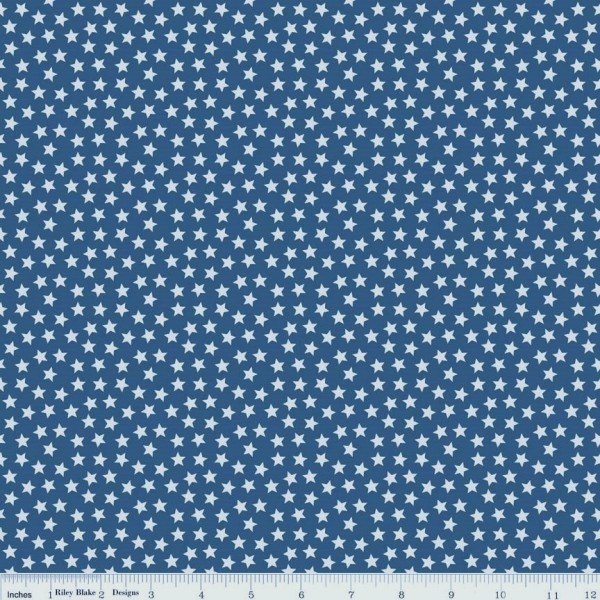 Sterne Stoff Lucky Stars Navy Dunkelblau