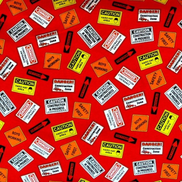 Designer Stoff Danger Job Site