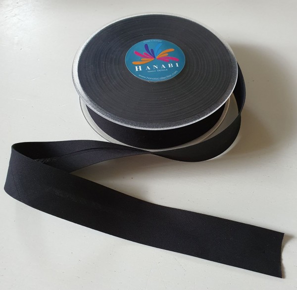 Schrägband Schwarz 30mm