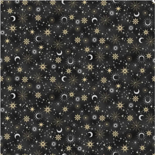 Sternen Stoff Charmed Galaxy Black