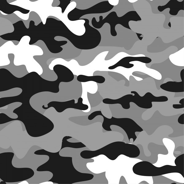 Rest 73cm Camouflage Schwarz Grau Baumwollstoff