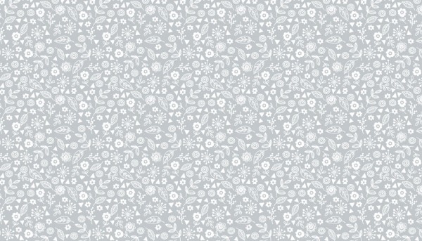 Blümchen Stoff Grau Essential Doodle Ditzy