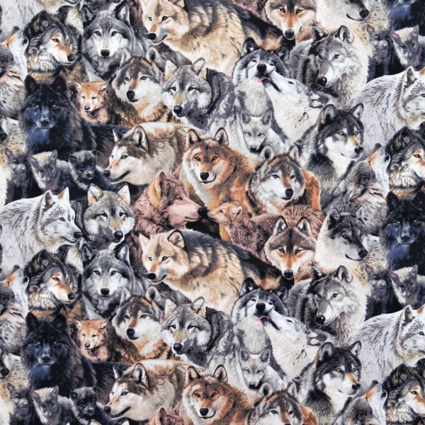 Wölfe Stoff Canis Lupus Packed Wolves